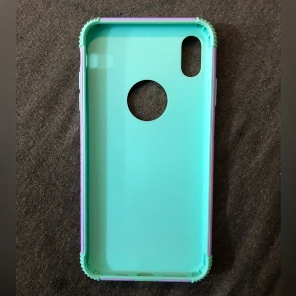 iPhone XS Max/ iPhone 8 Plus Purple & Teal 2 - Piece Phone Case - Picture 4 of 10